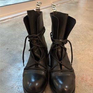 Bikkembergs Black Combat Moto Boots Leather